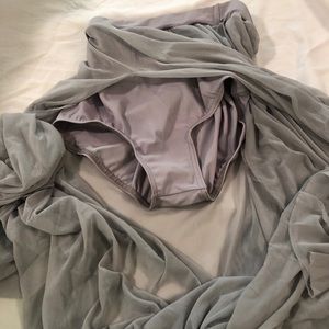 Flowing gray dance skirt